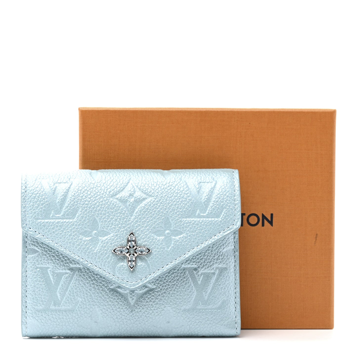 Empreinte Monogram Flower Victorine Wallet Azur Frost