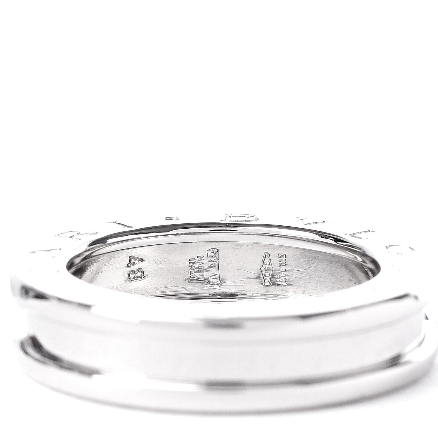 Bulgari 18K White Gold B.Zero1 One-Band Ring 48 4.5 5 of 5