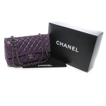 Chanel Lambskin Medium Double Flap Violet 5 of 8