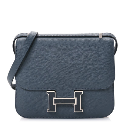 Hermes Epsom Enamel Constance 18 Gris Misty Gris Fonce 1 of 12