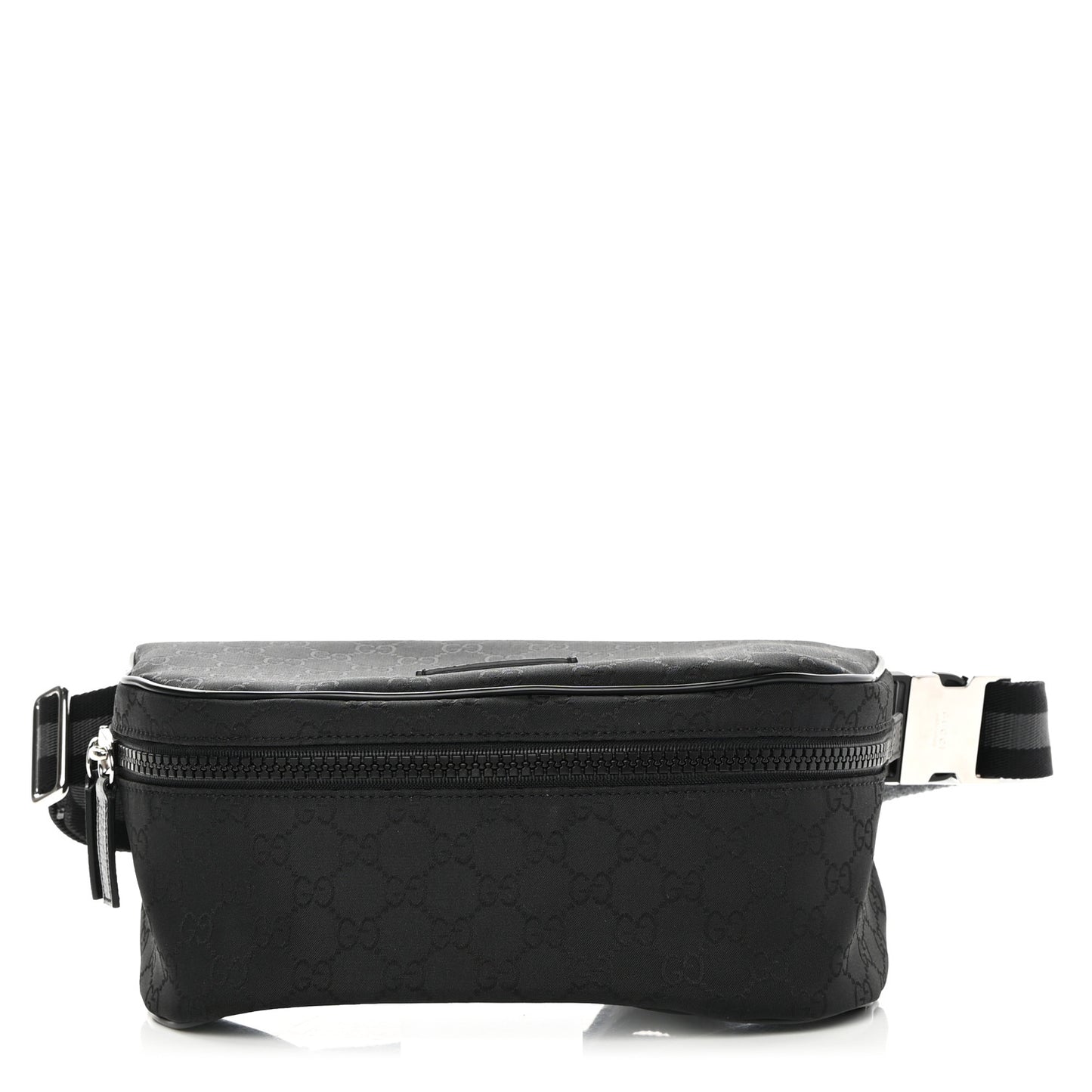 Nylon Monogram Fanny Pack Belt Bag Black
