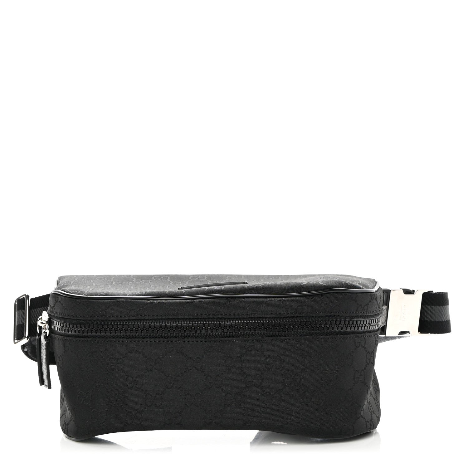 Gucci Nylon Monogram Fanny Pack Belt Bag Black 1 of 10