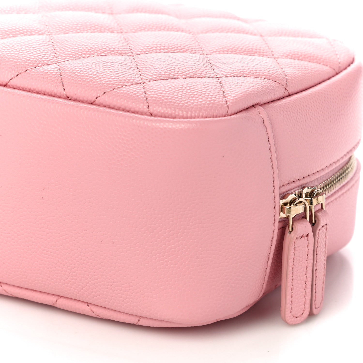 Chanel Caviar Quilted Medium Curvy Pouch Cosmetic Case Light Pink 10 of 10