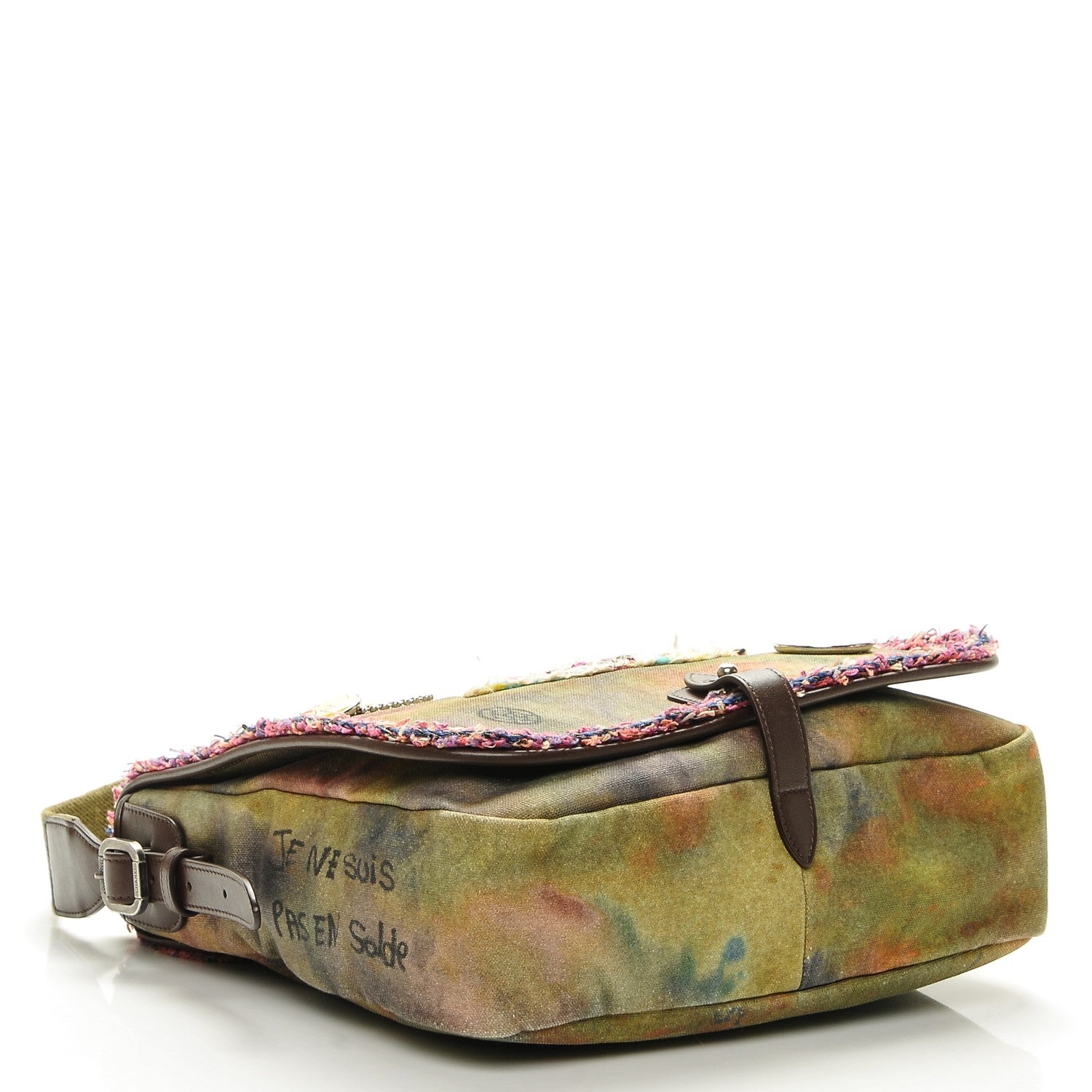 Chanel Washed Toile Graffiti On The Pavements Messenger Khaki Multicolor 4 of 7
