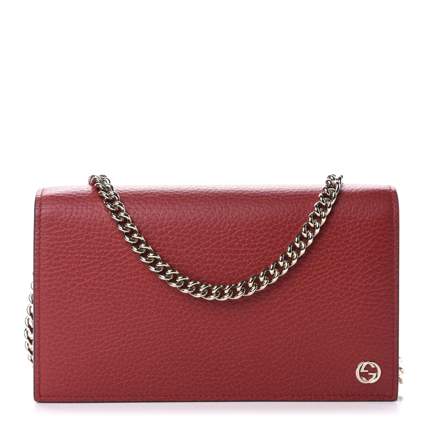 Dollar Calfskin Medium Betty Chain Wallet Tabasco