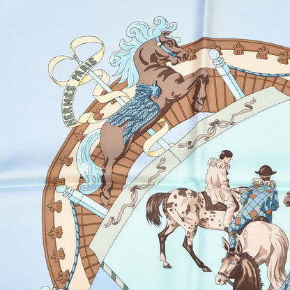 Hermes Silk Musee Vivant du Cheval Chantilly 90 Scarf 6 of 8