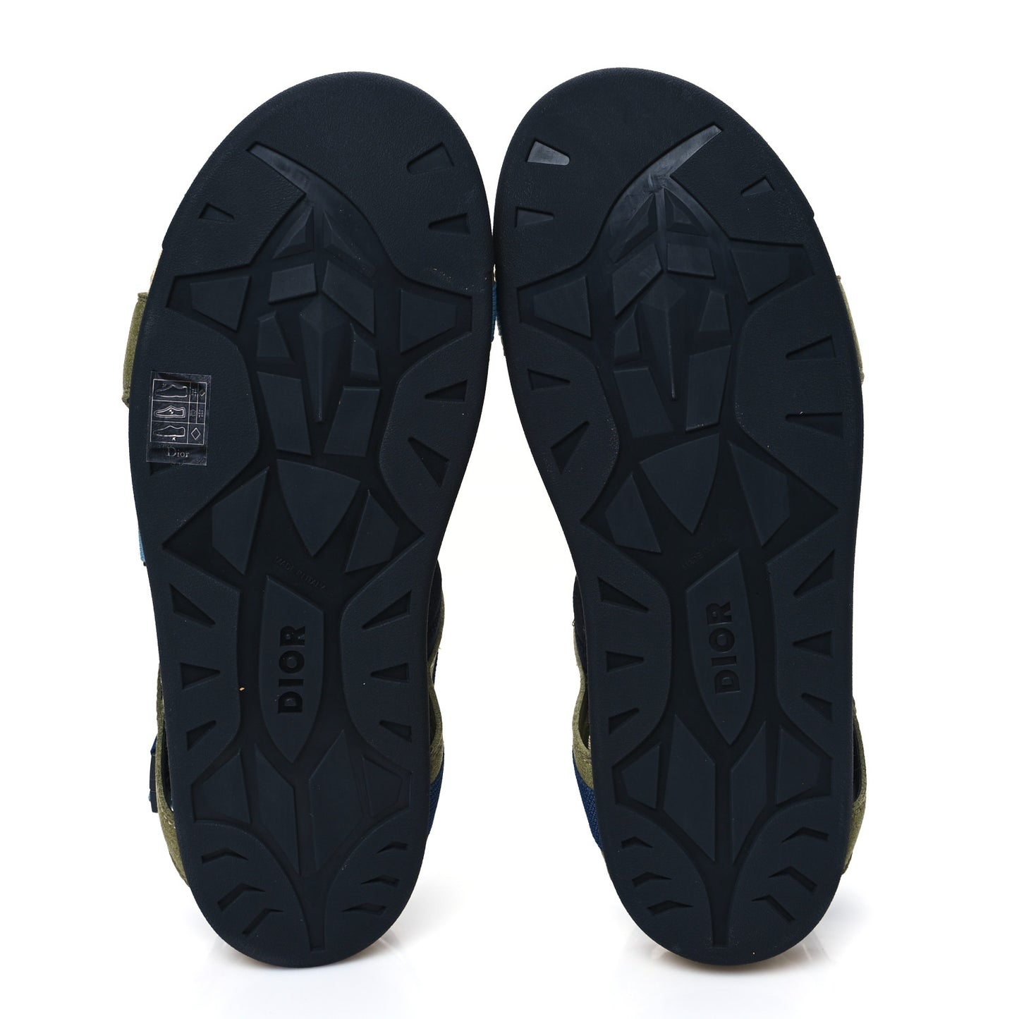 Suede Technical Fabric Mens Atlas Sandals 46 Green Beige