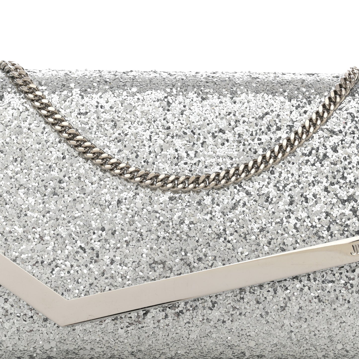 Glitter Emmie Clutch Silver