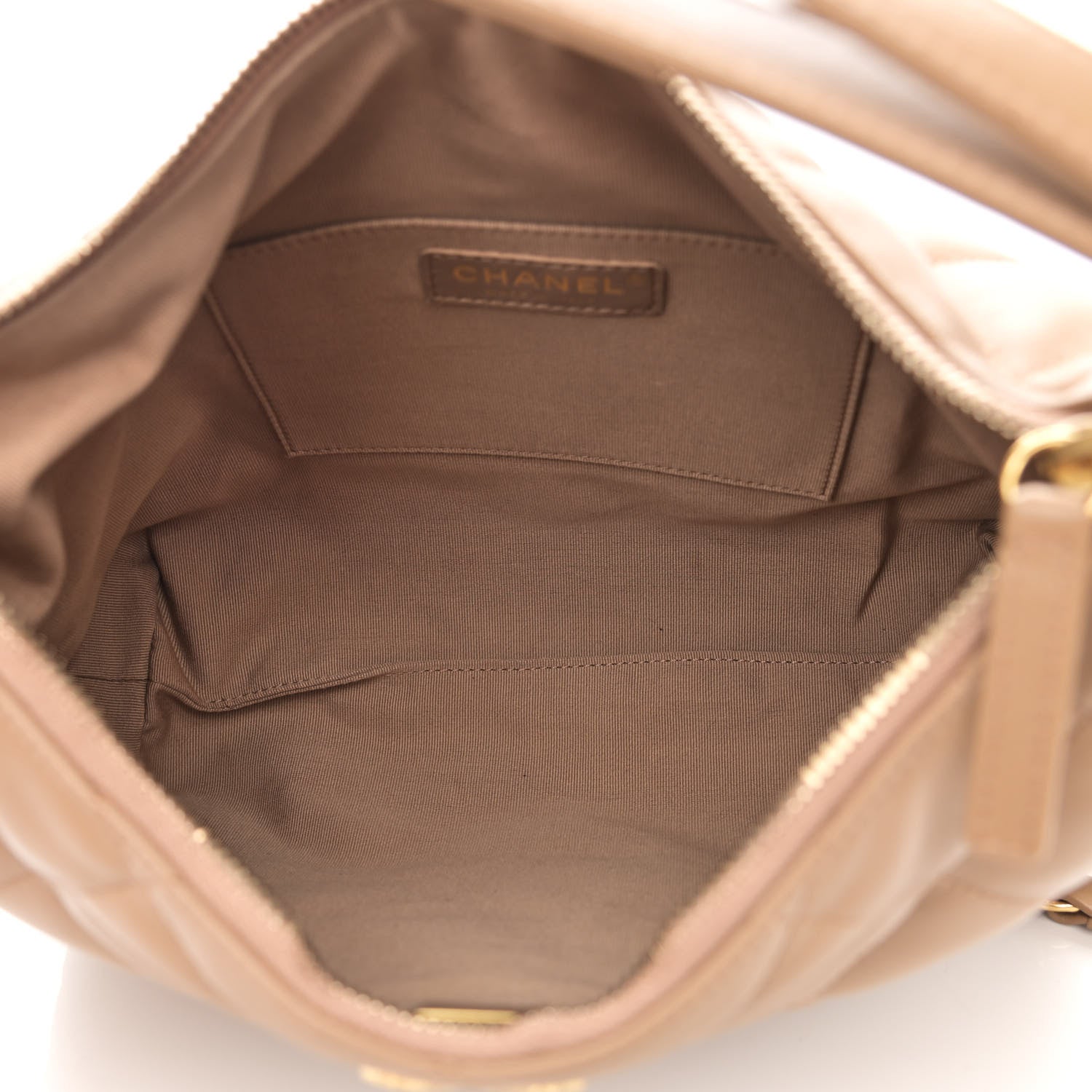 Chanel Lambskin Quilted Maxi Hobo Beige 6 of 11