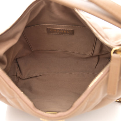 Chanel Lambskin Quilted Maxi Hobo Beige 6 of 11