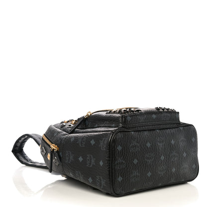 MCM Visetos Studded Small Stark M Backpack Black 4 of 10