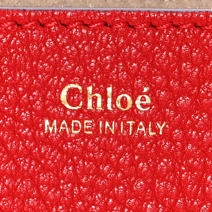 Chloe Grained Lambskin Mini Drew Shoulder Bag Plaid Red 6 of 8