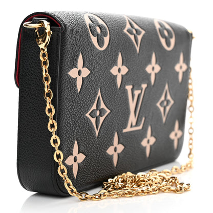 Louis Vuitton Empreinte Monogram Giant Felicie Pochette Black Beige 4 of 11