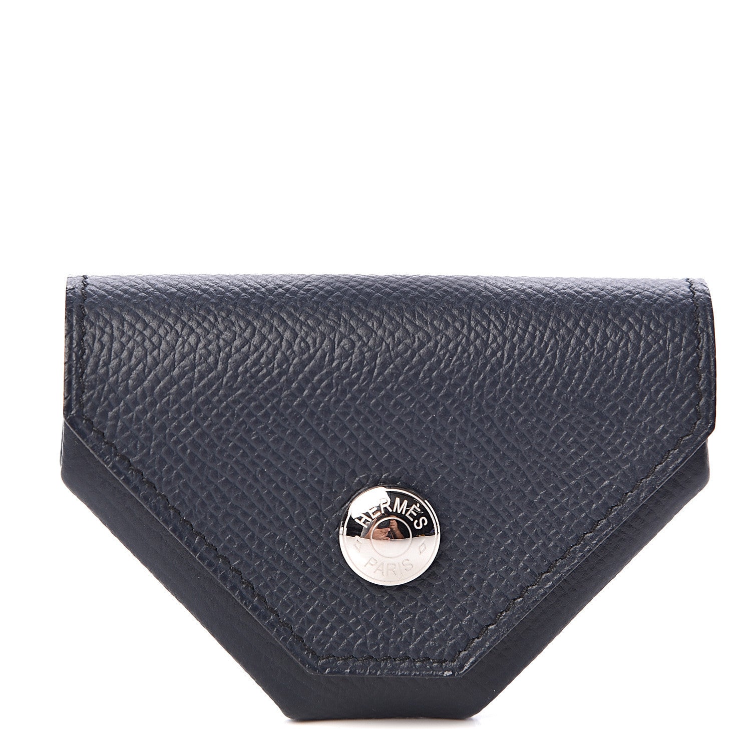 Hermes Epsom Verso 24 Change Purse Bleu Indigo Gold 1 of 7