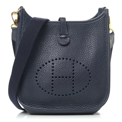 Hermes Taurillon Clemence Evelyne TPM Bleu Nuit 1 of 9