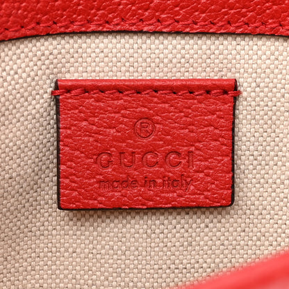 Gucci GG Supreme Monogram Apple Interlocking G Belt Bag Beige Multicolor Lobster Red 6 of 13