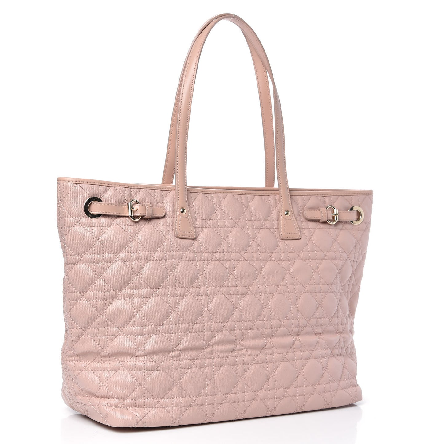 Coated Canvas Cannage Medium Panarea Tote Rosato