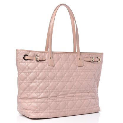 Christian Dior Coated Canvas Cannage Medium Panarea Tote Rosato 3 of 10