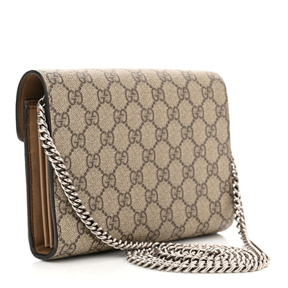Gucci GG Supreme Monogram Mini Dionysus Chain Wallet Beige Taupe 3 of 11