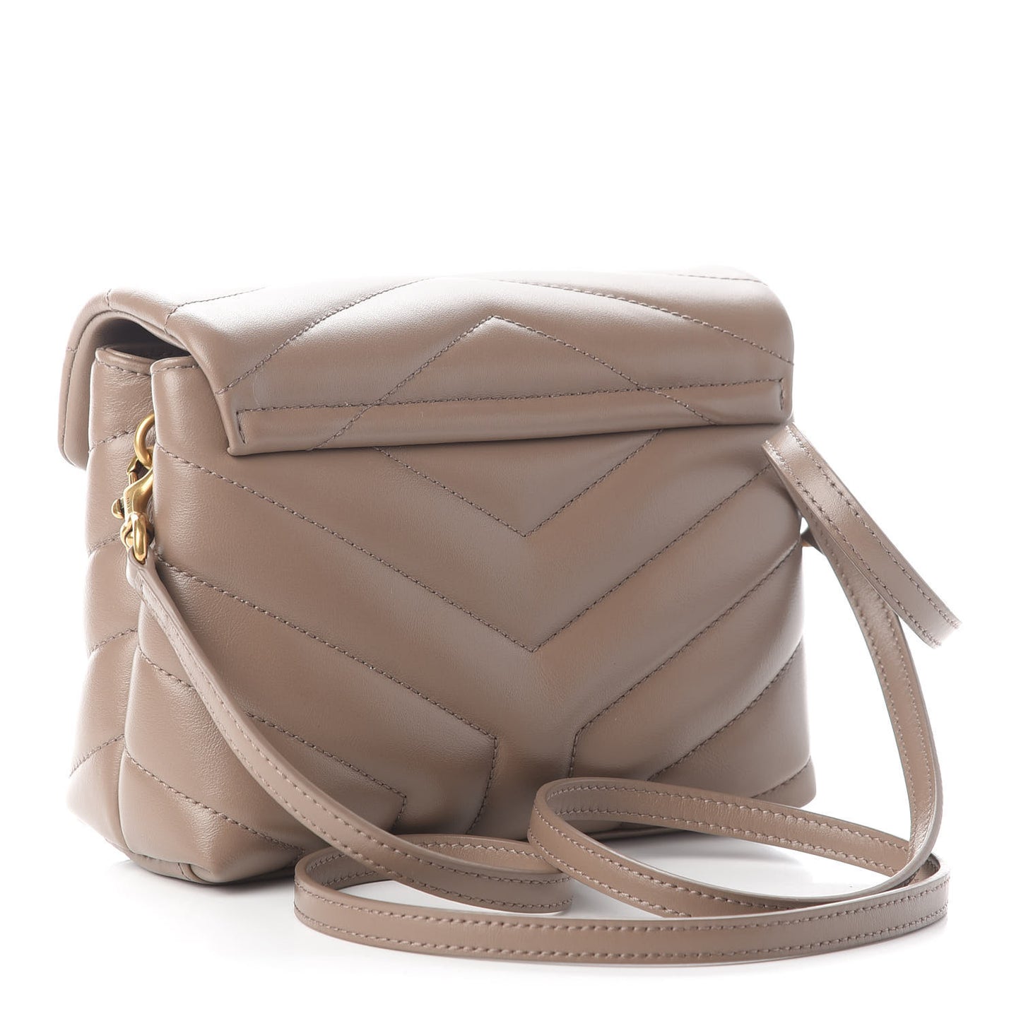 Calfskin Y Quilted Monogram Toy Loulou Crossbody Bag Dark Beige