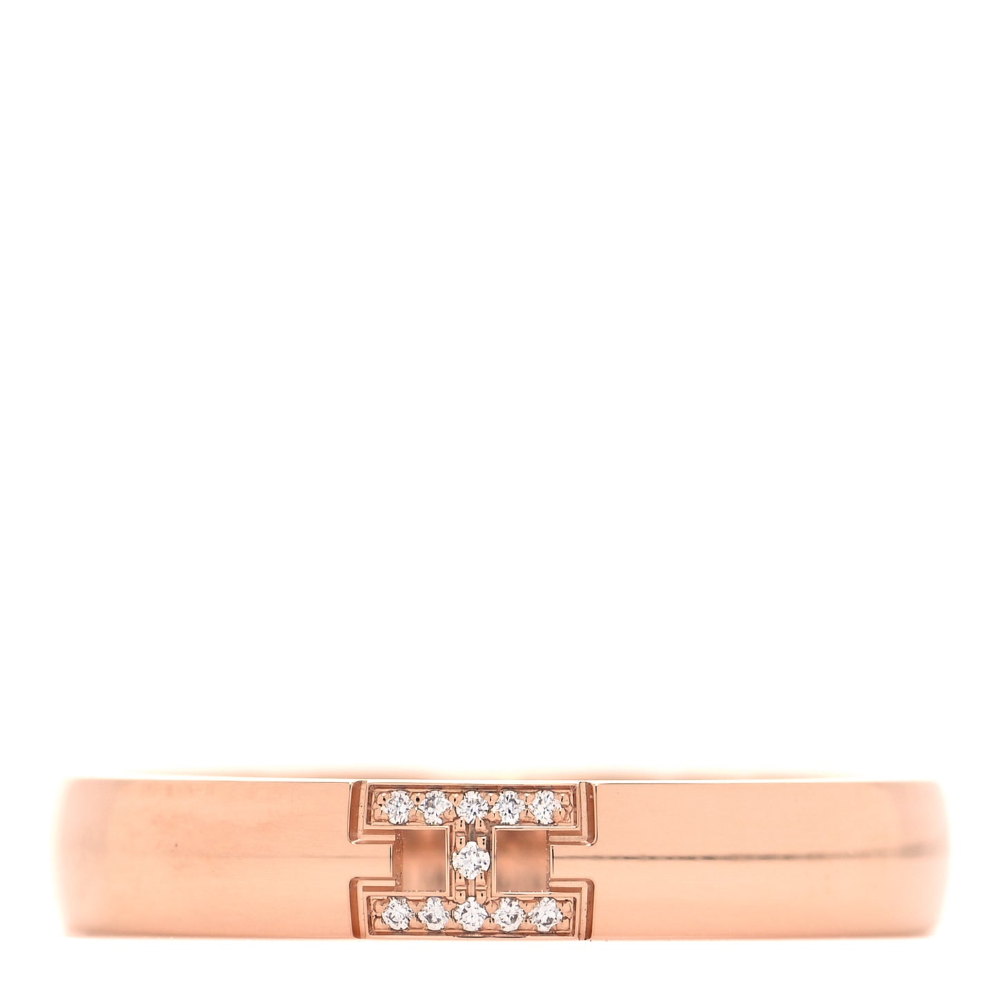 18K Rose Gold Diamond Ever Herakles Wedding Band Ring 58 8.25