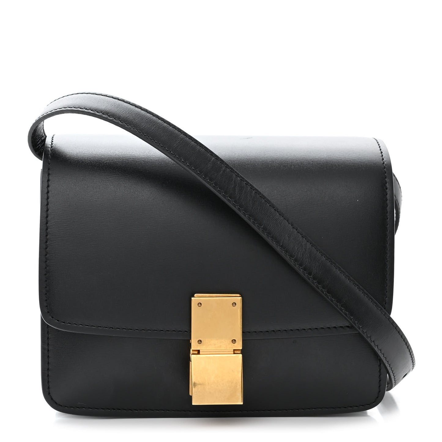 Box Calfskin Small Classic Box Flap Bag Black