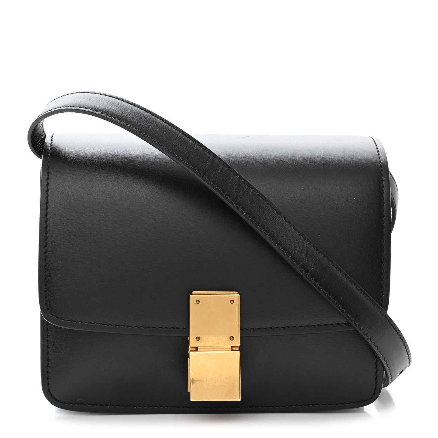 Celine Box Calfskin Small Classic Box Flap Bag Black 1 of 15