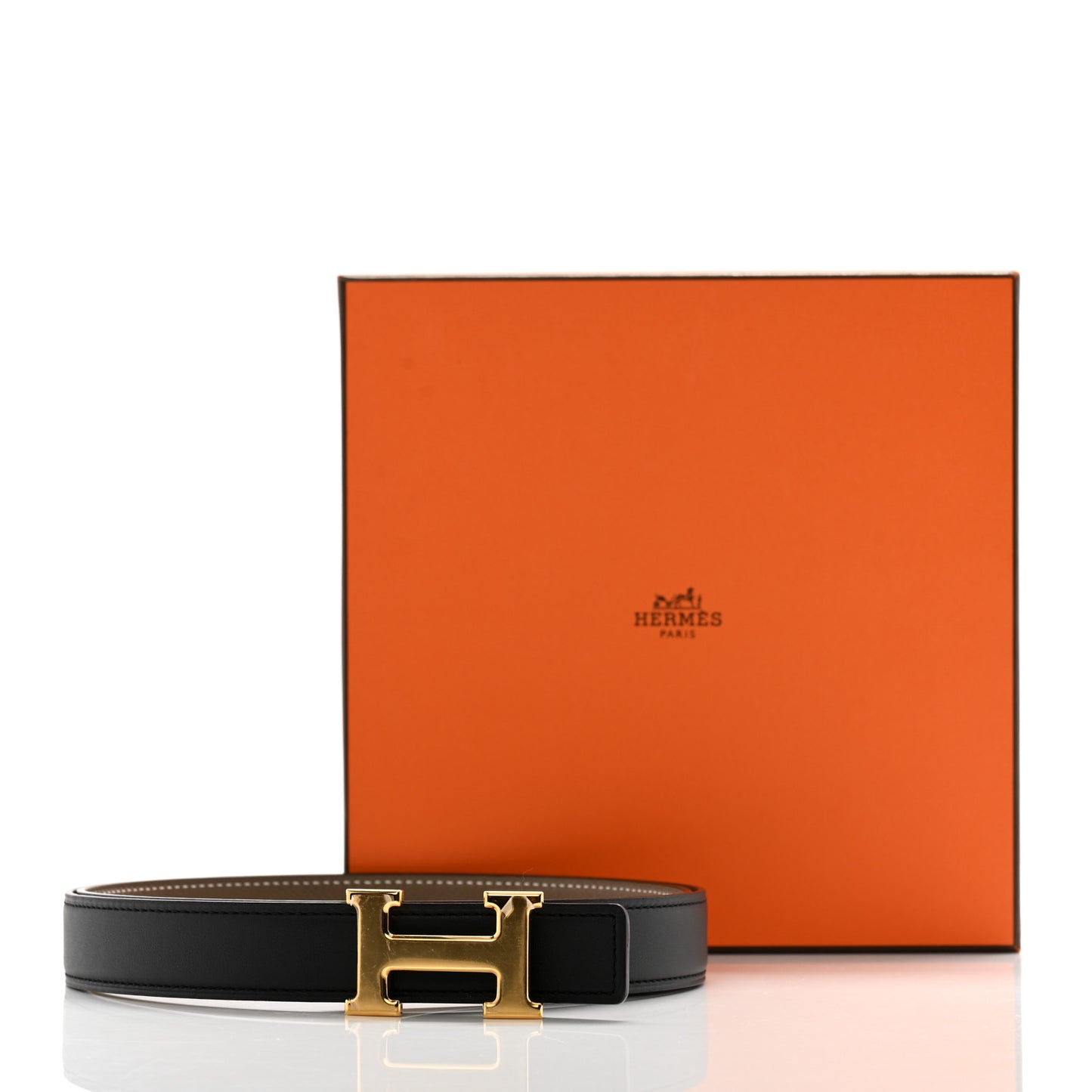 Epsom Swift 24mm Mini H Belt 95 38 Etoupe Black