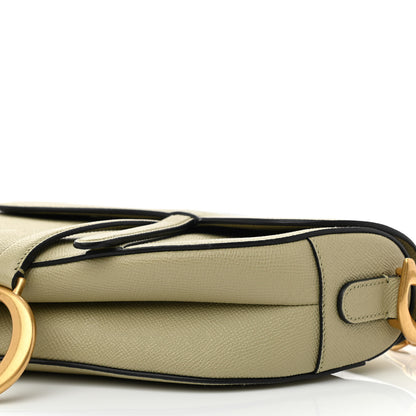 Christian Dior Grained Calfskin Saddle Bag With Strap Sage Green 8 of 8