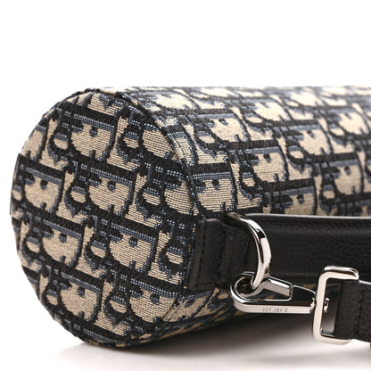 Christian Dior Oblique Vertical Roller Messenger Bag Blue 9 of 9