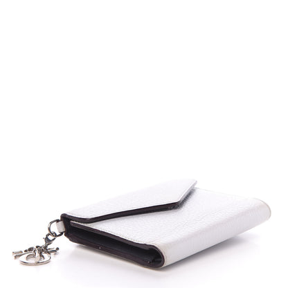 Christian Dior Bullcalf Diorissimo Medium Envelope Wallet Silver 4 of 10