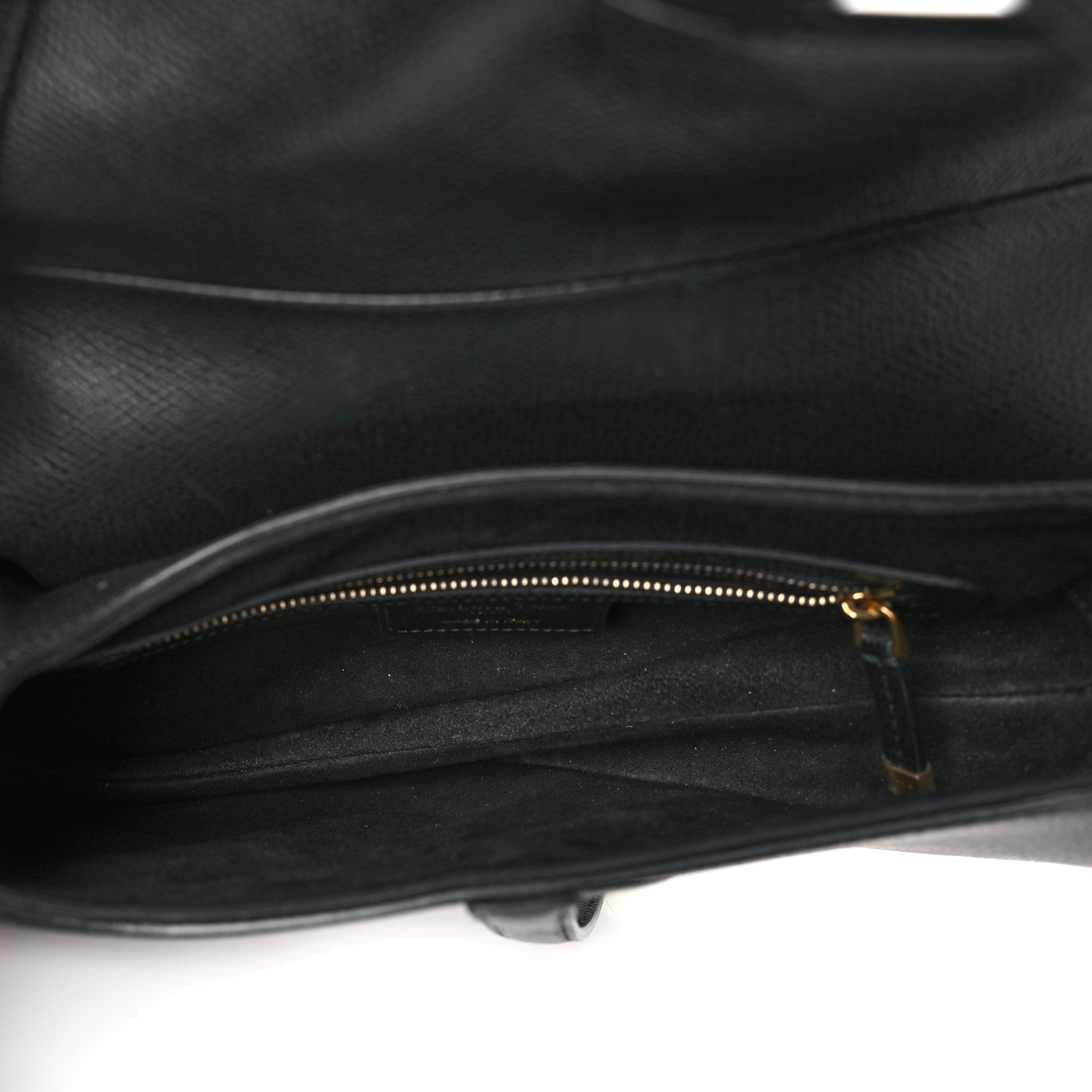Christian Dior Grained Calfskin Saddle Bag Black 5 of 10