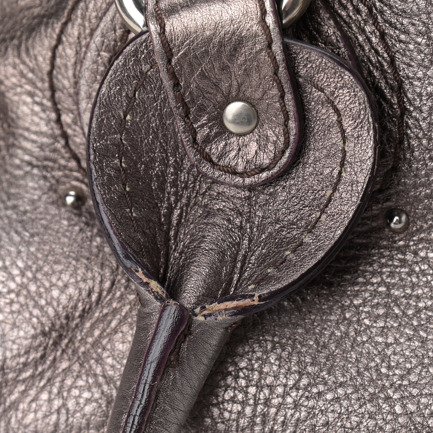 Chloe Metallic Calfskin Medium Paddington Satchel Silver 11 of 13