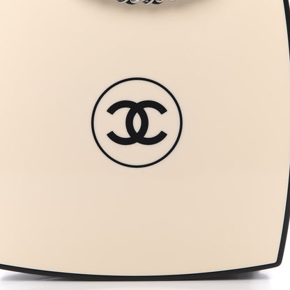 Chanel Plexiglass Compact Box Clutch Black Ivory 8 of 10