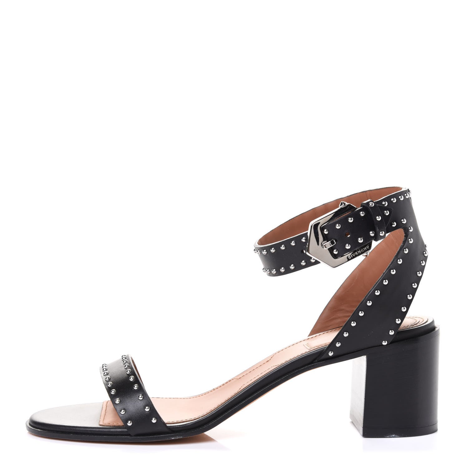 Givenchy Calfskin Studded Elegant Sandals 40 Black 1 of 4