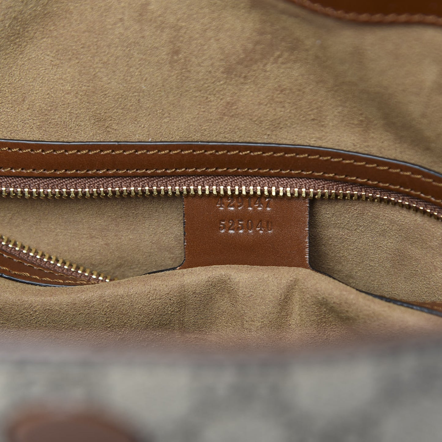 GG Supreme Monogram Linea A Foldover Tote Brown