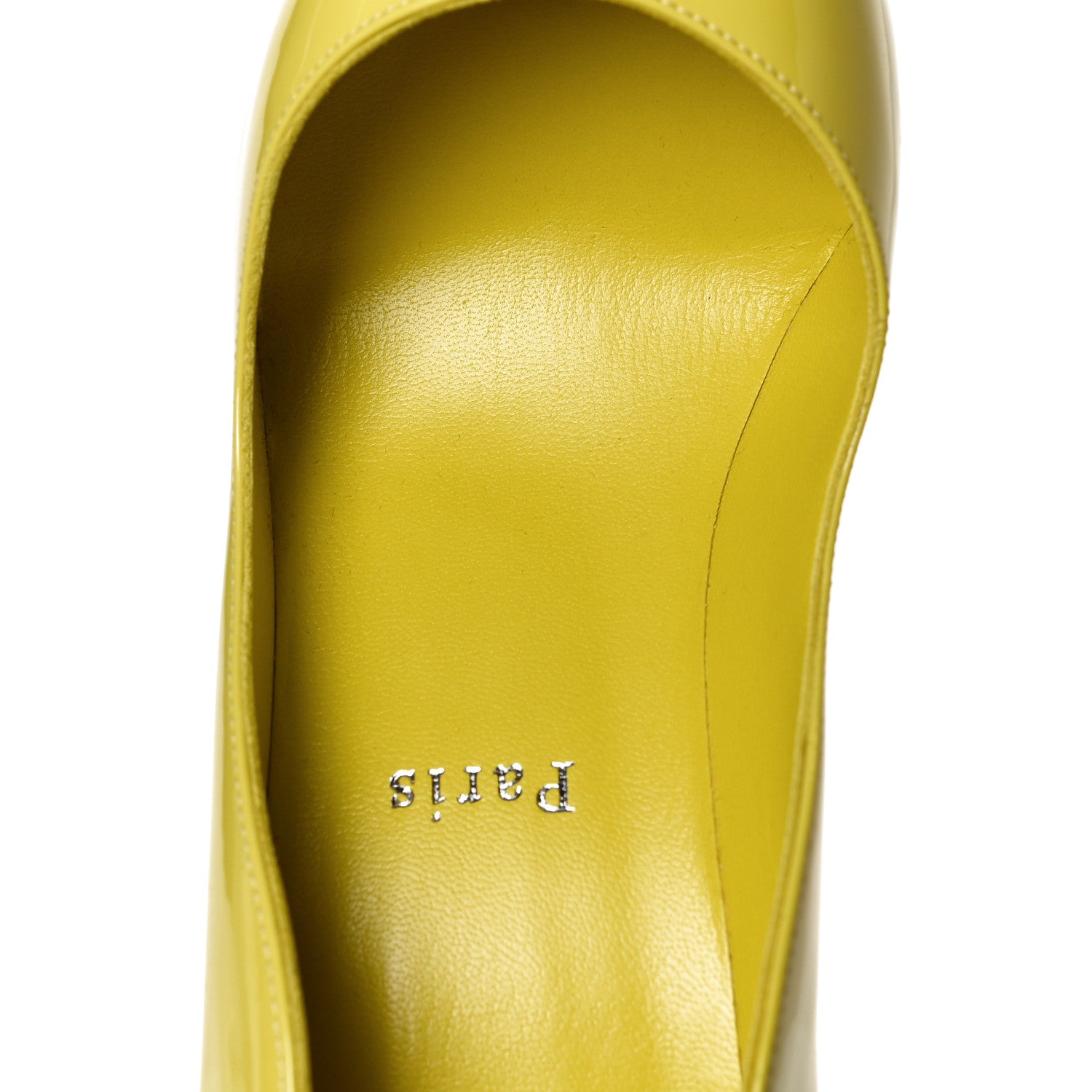 Christian Louboutin Calfskin Hot Chick 100 Pumps 37 Citrus 10 of 11