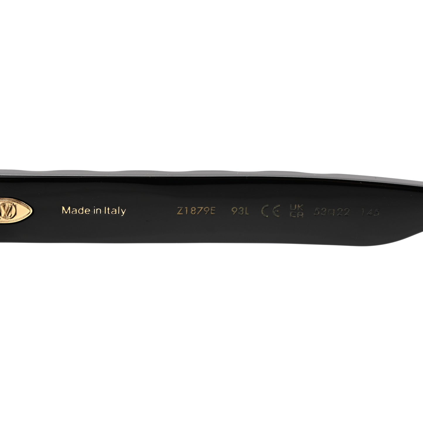 Acetate LV Empreinte Light Round Sunglasses Z1879E Black