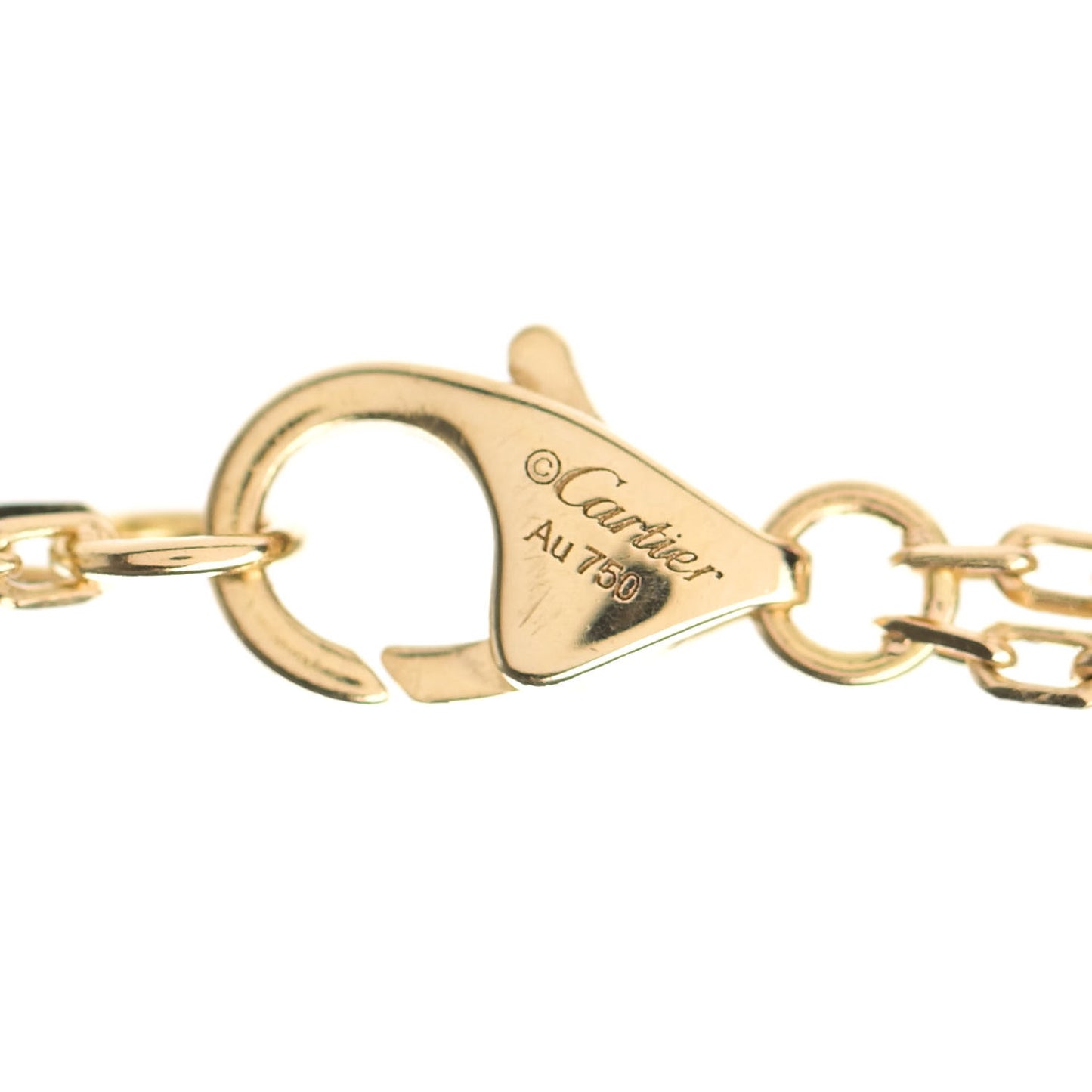 18K Yellow Gold 2 Diamond LOVE Necklace