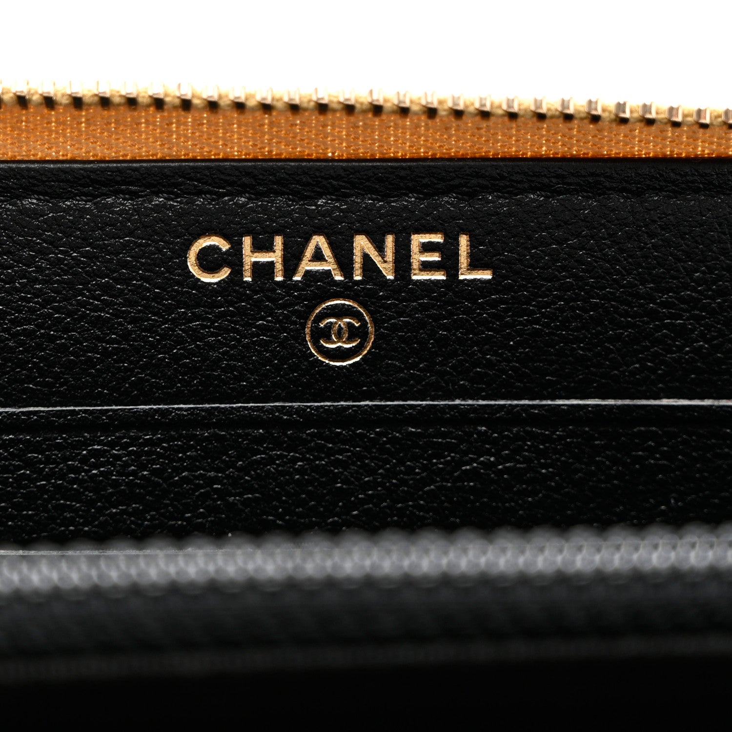 Chanel Metallic Calfskin Crocodile Embossed Small Cocodile Zip Wallet Gold 6 of 8