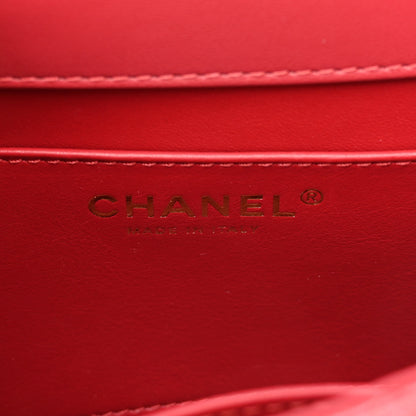 Chanel Goatskin Quilted Mini Square Flap Dark Red 6 of 11