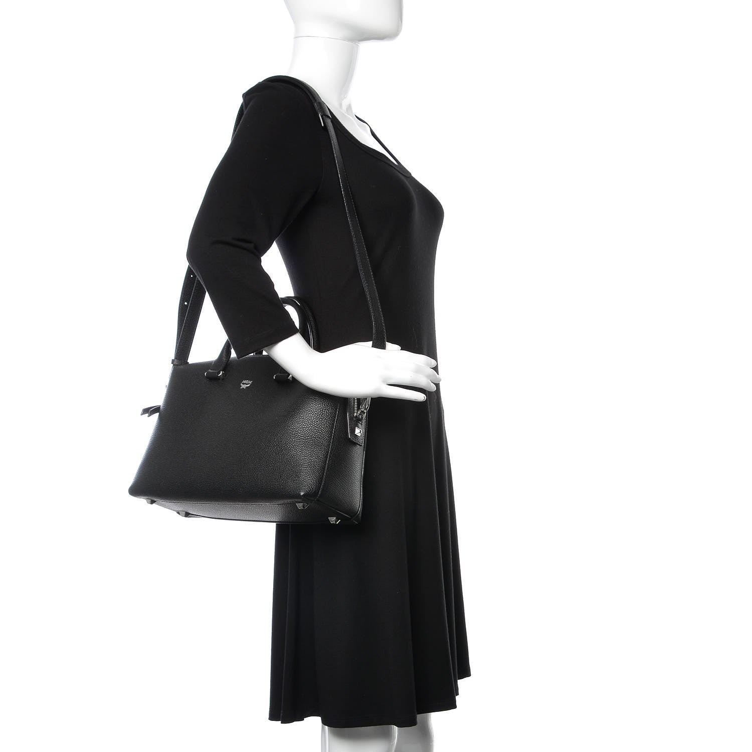 MCM Grained Calfskin Medium Ella Boston Black 2 of 13
