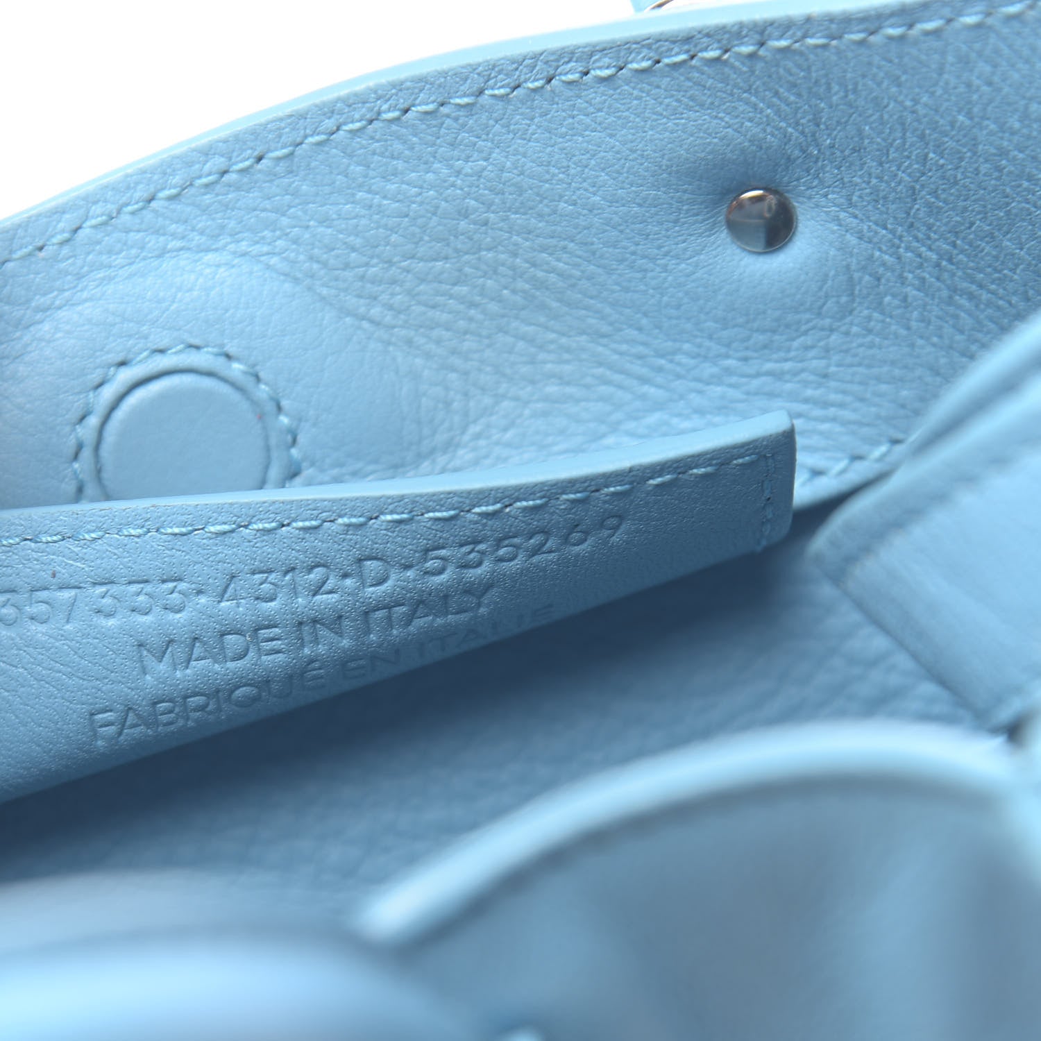 Balenciaga Supple Calfskin Papier Mini A4 Zip Around Tote Bleu Azur Clair 7 of 10