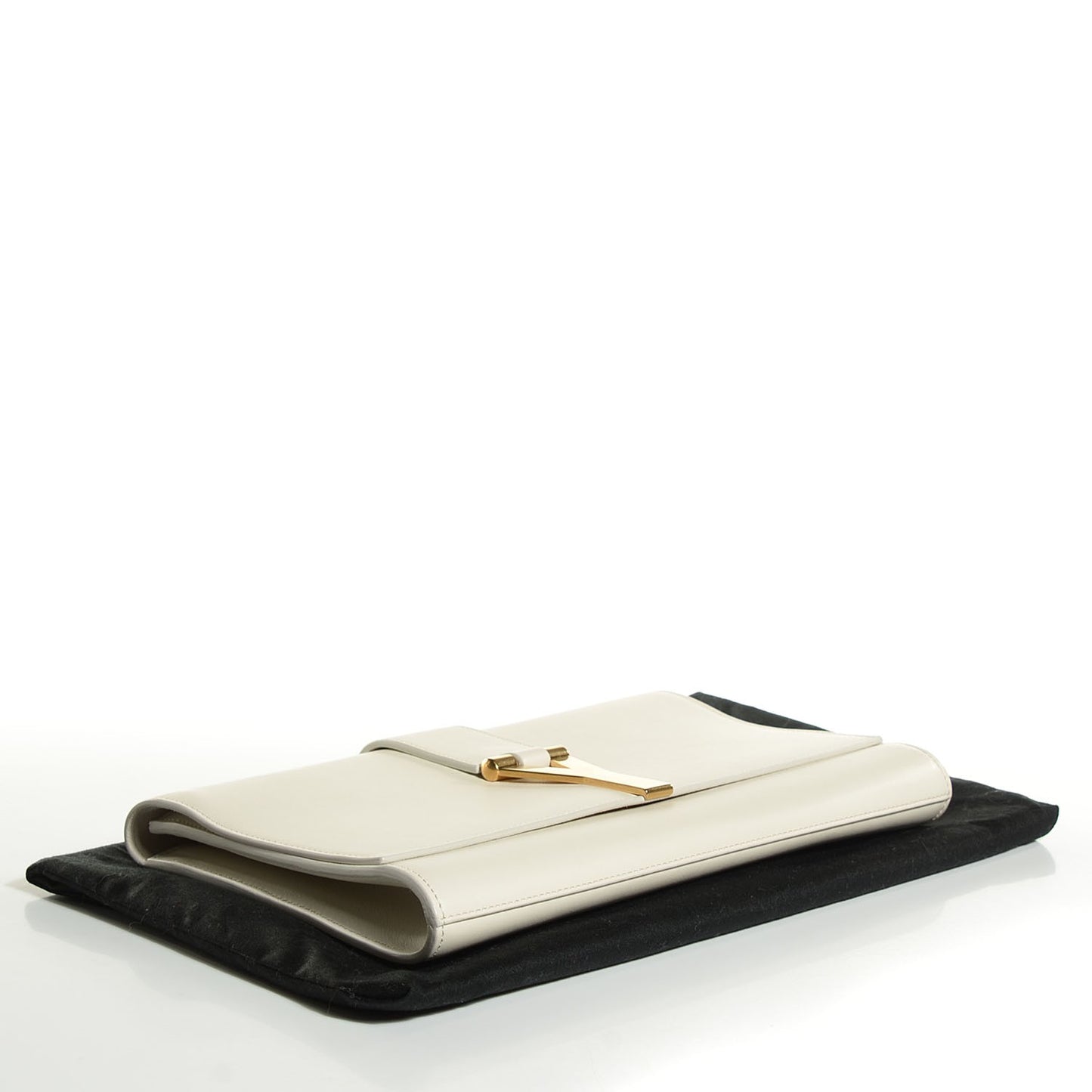 Calfskin Classic Y Clutch White