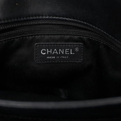 Chanel Lambskin Quilted Large Pagode Piping Flap Black 7 of 12