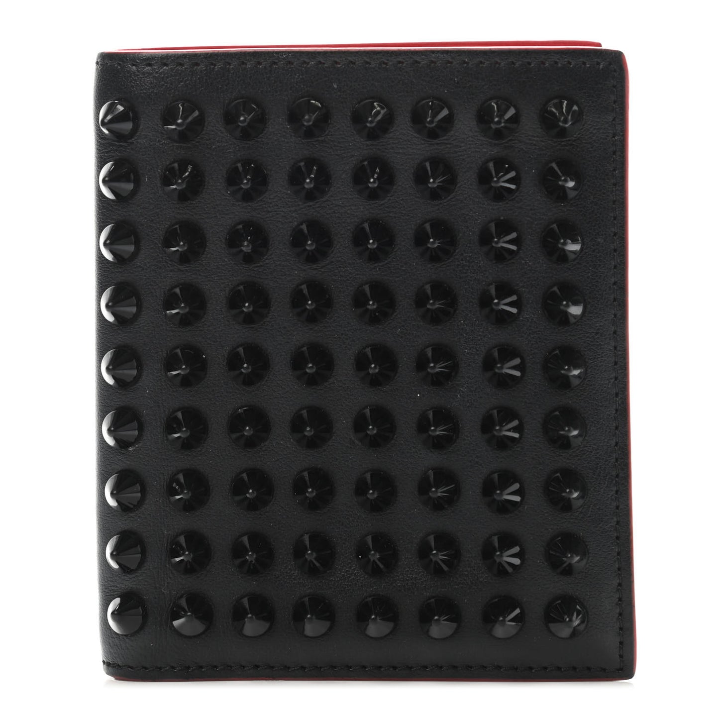 Calfskin Spiked Paros Wallet Black