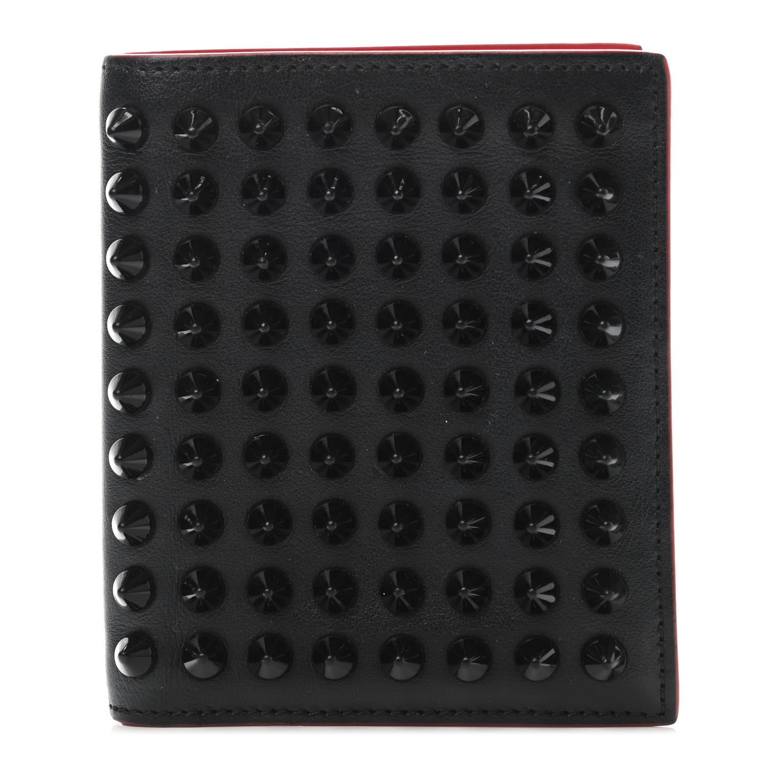 Christian Louboutin Calfskin Spiked Paros Wallet Black 1 of 4