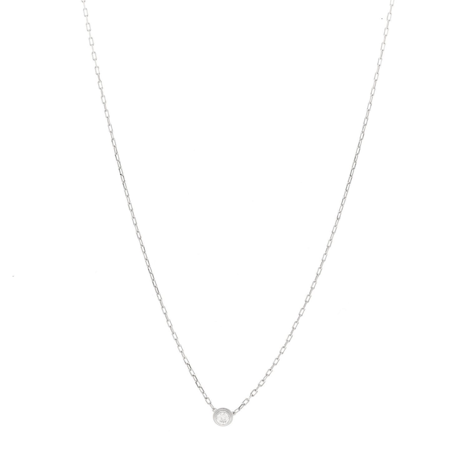 18K White Gold Diamond SM D'Amour Pendant Necklace