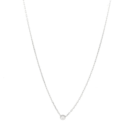 Cartier 18K White Gold Diamond SM D'Amour Pendant Necklace 1 of 10