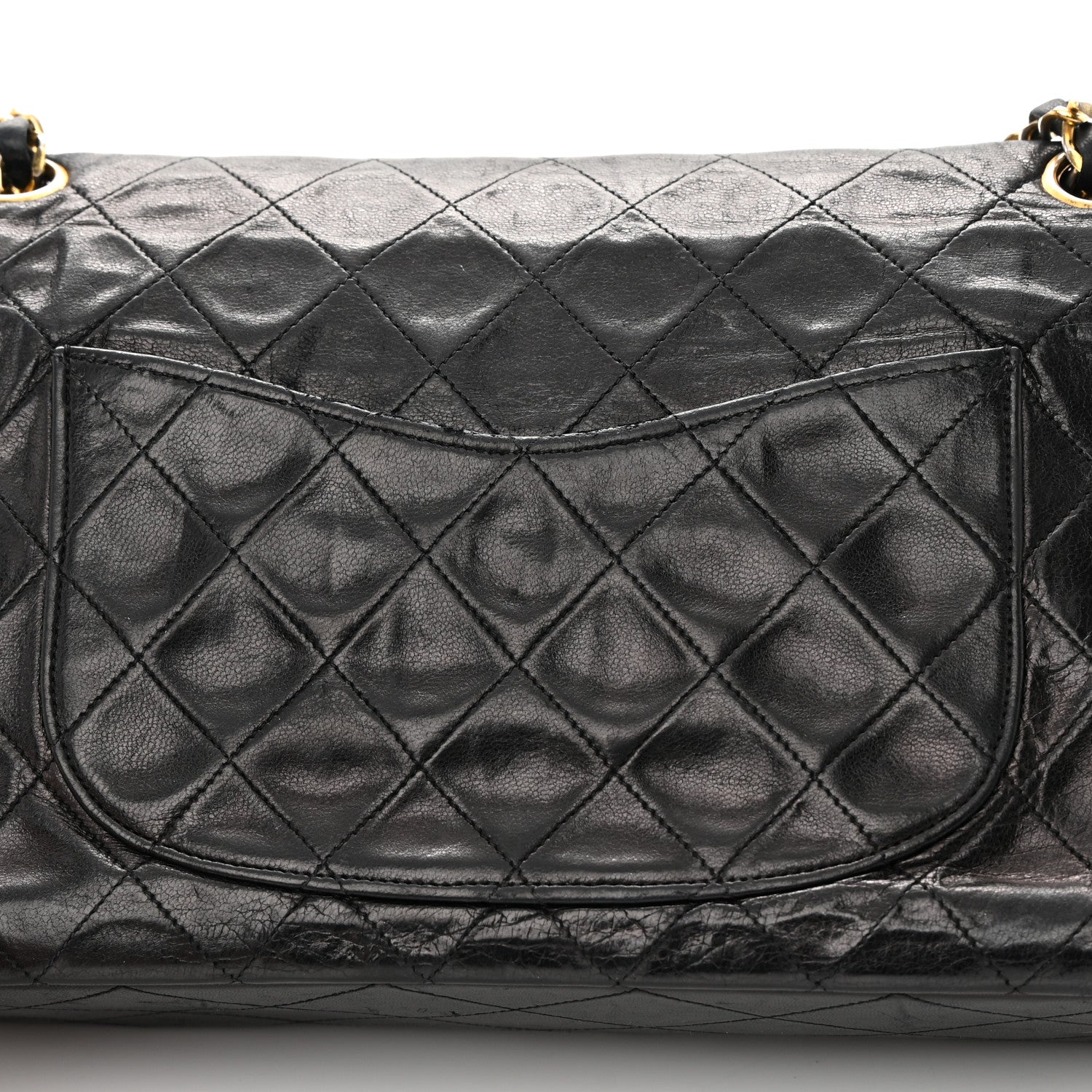 Chanel Lambskin Quilted Medium Double Flap Black 24 of 25